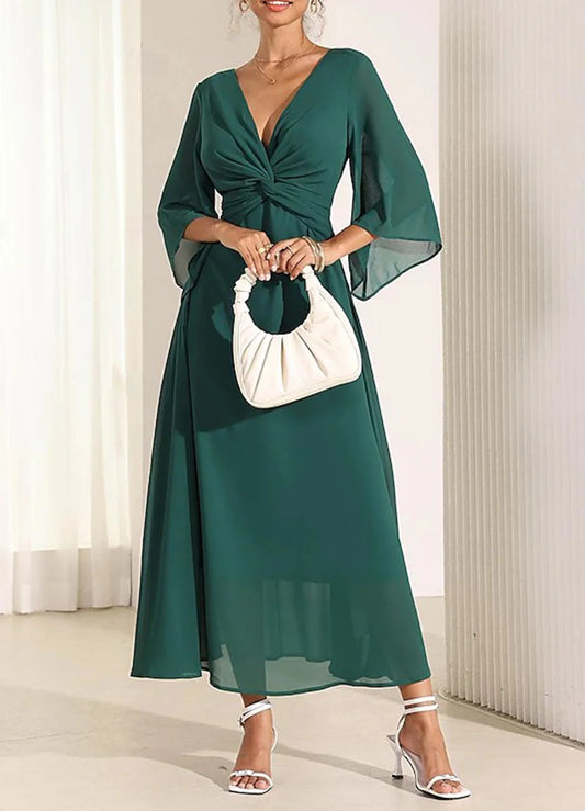Sexy Chiffon A-Line Prom Gown Elegant Mother of the Bride Dress Ankle Length Pleated Solid Color Plus Size 2025 Free Customized