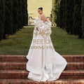 White Mermaid Wedding Dresses Sweetheart Princess Bridal Dress With Flower Shawl Elegant Wedding Prom Gowns Customized