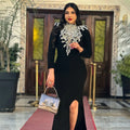 Top Quality Sparkly Crystal Women Long Sleeve Sexy O-Neck Bodycon Long Bandage Dress Celebrate Elegant Evening Party Outfit