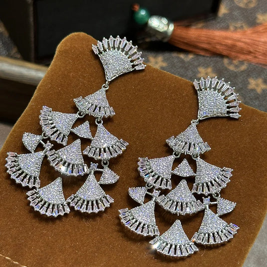 High Quality CZ AAA Zircon Bridal Earrings Cubic Zirconia Wedding Earring For Women Bride Accessories Dinner Party Dress Jewelry