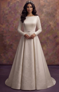 Satin A-Line Wedding Dresses with Elegant Simplicity