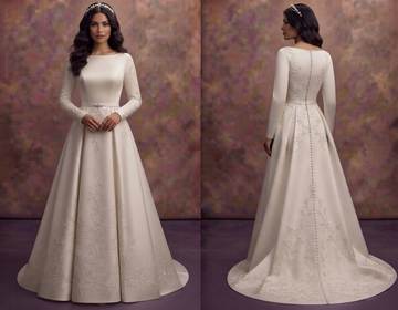 Satin A-Line Wedding Dresses with Elegant Simplicity