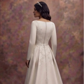 Satin A-Line Wedding Dresses with Elegant Simplicity