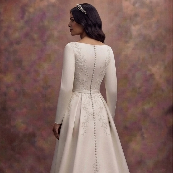 Satin A-Line Wedding Dresses with Elegant Simplicity