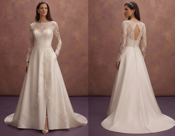 Satin and Lace Wedding Dresses with Timeless Romance