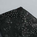 Sexy Women's Light Luxury Embroidered Hot Diamond Patchwork Design jumpsuit V-neck Long sleeved Evening Party Horn jumpsuit
