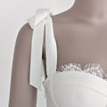 Spring Sexy Women's Puff Bandage Dress Spaghetti Strap Lace Design Sleeveless A-line Mini Dresses Evening Party Vestidos