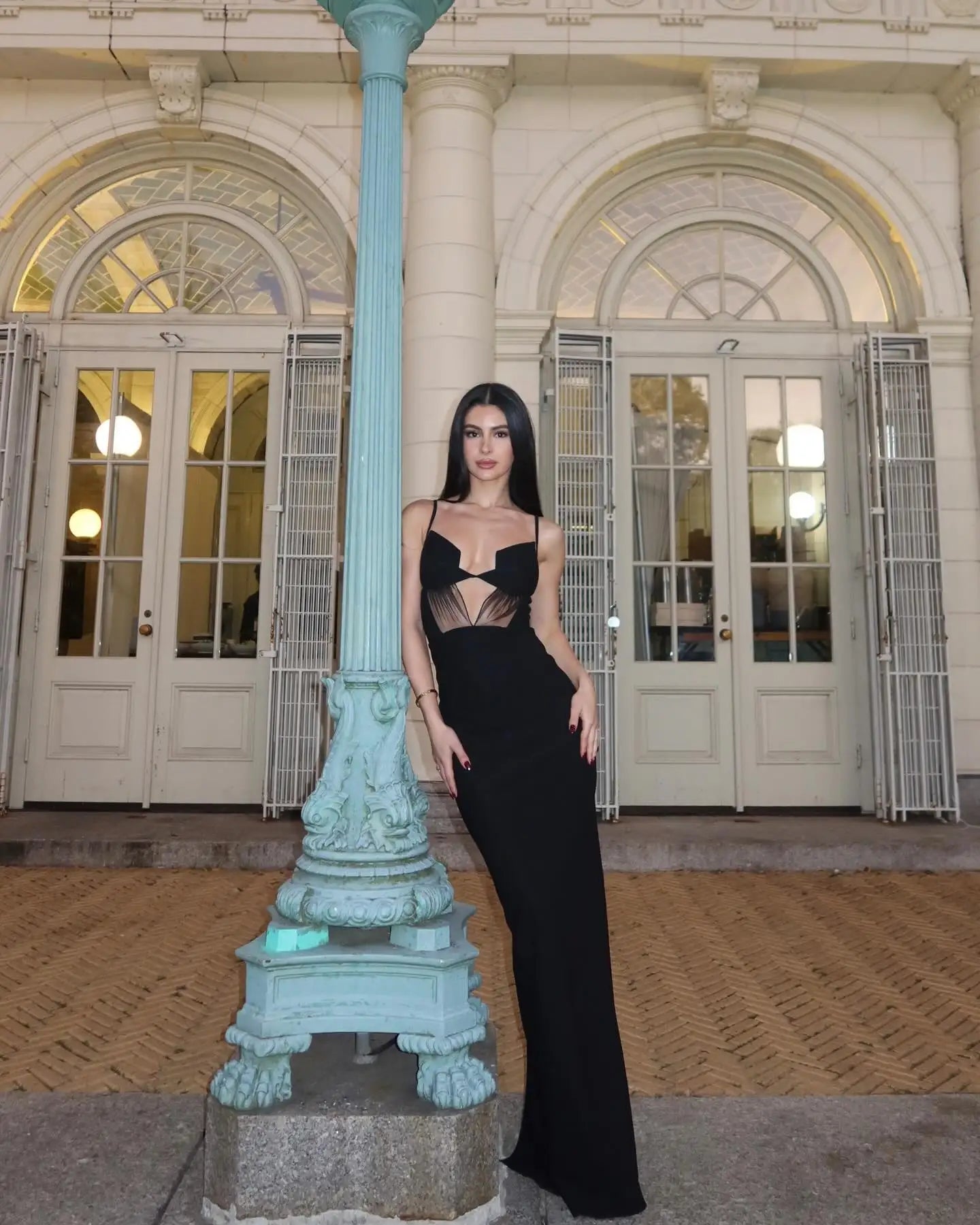 Arrival Black Color Women Sleeveless Sexy Strap Mesh Bodycon Bandage Long Dress Celebrate Birthday Party Evening Outfit