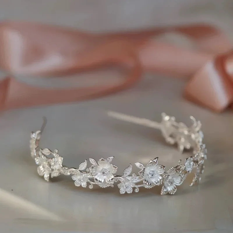Wedding Hair Accessories Leaf Pearl Headband Gold Color Baroque Vintage Hairband For Bride Women Headpieces Crown Bridal Jewelry j