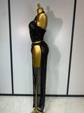 Sexy Shiny Diamond Two Piece Set Women Evening Celebrate Festival Luxury Birthday Party Nightclub Singer Stage costume