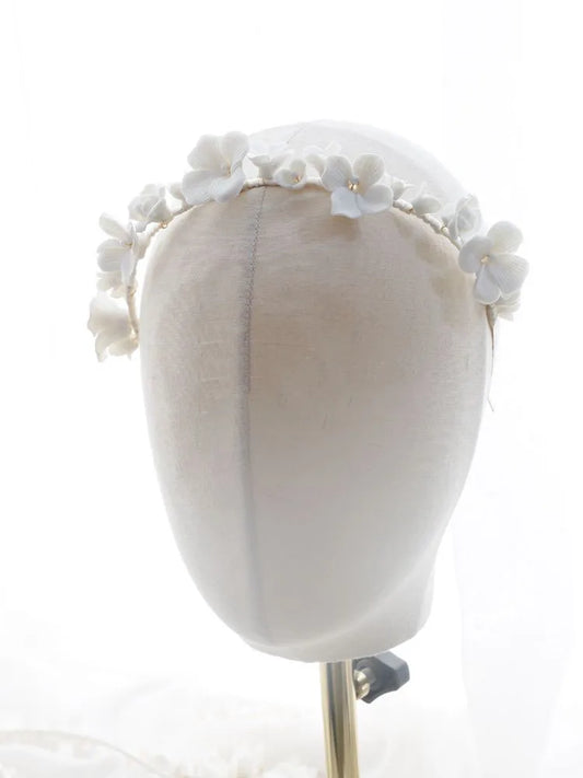 Wedding Hair Accessories Porcelain Flower Headpiece Headwear Women Girl Headdress For Brides Headband Hairband Bridal Jewelry