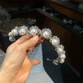Bridal Hair Jewelry Crystal Pearl Tiaras and Crowns Rhinestones Diadem For Bride Princess Queen Headband Wedding Accessories