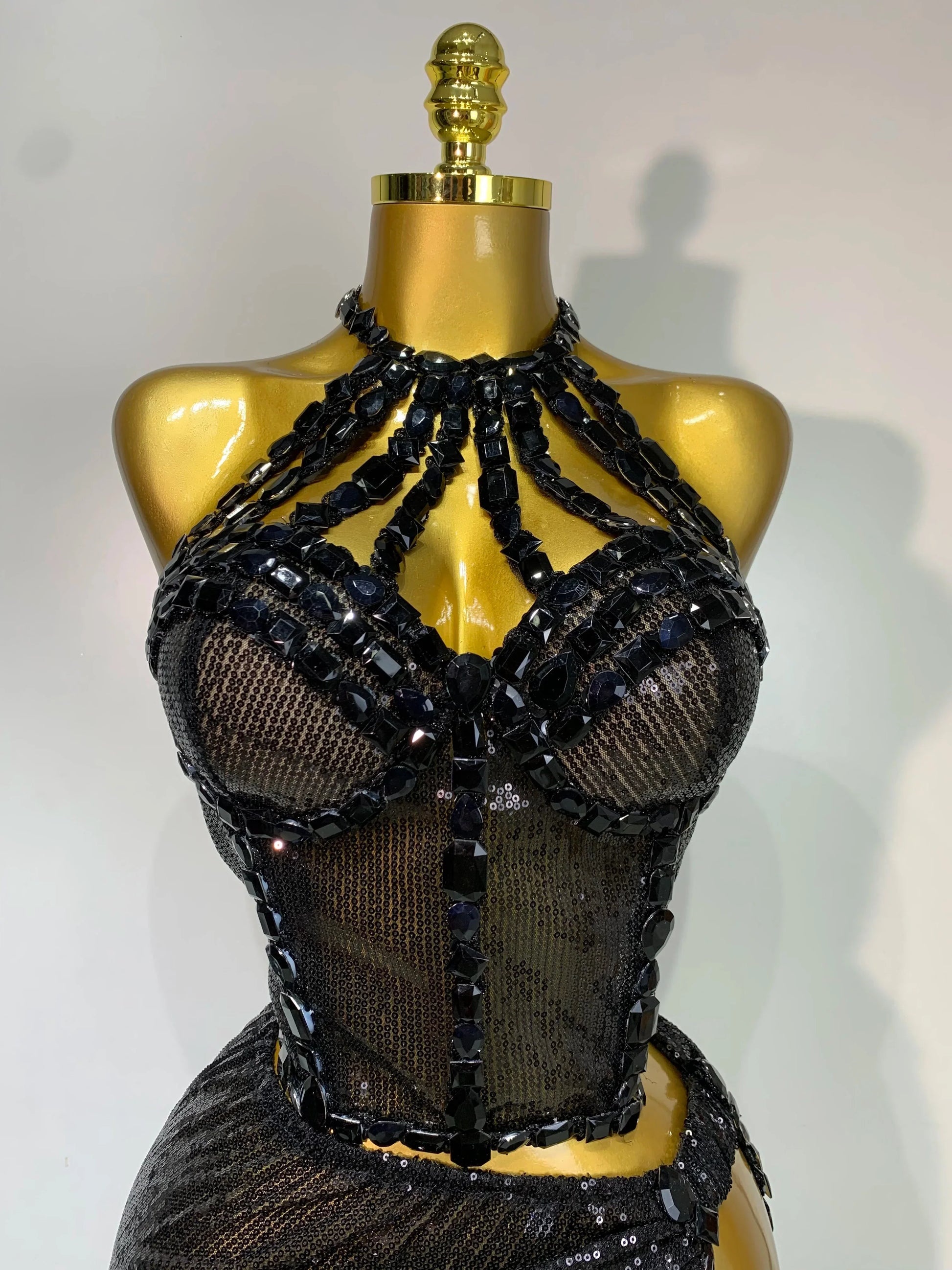 Sexy Shiny Diamond Two Piece Set Women Evening Celebrate Festival Luxury Birthday Party Nightclub Singer Stage costume
