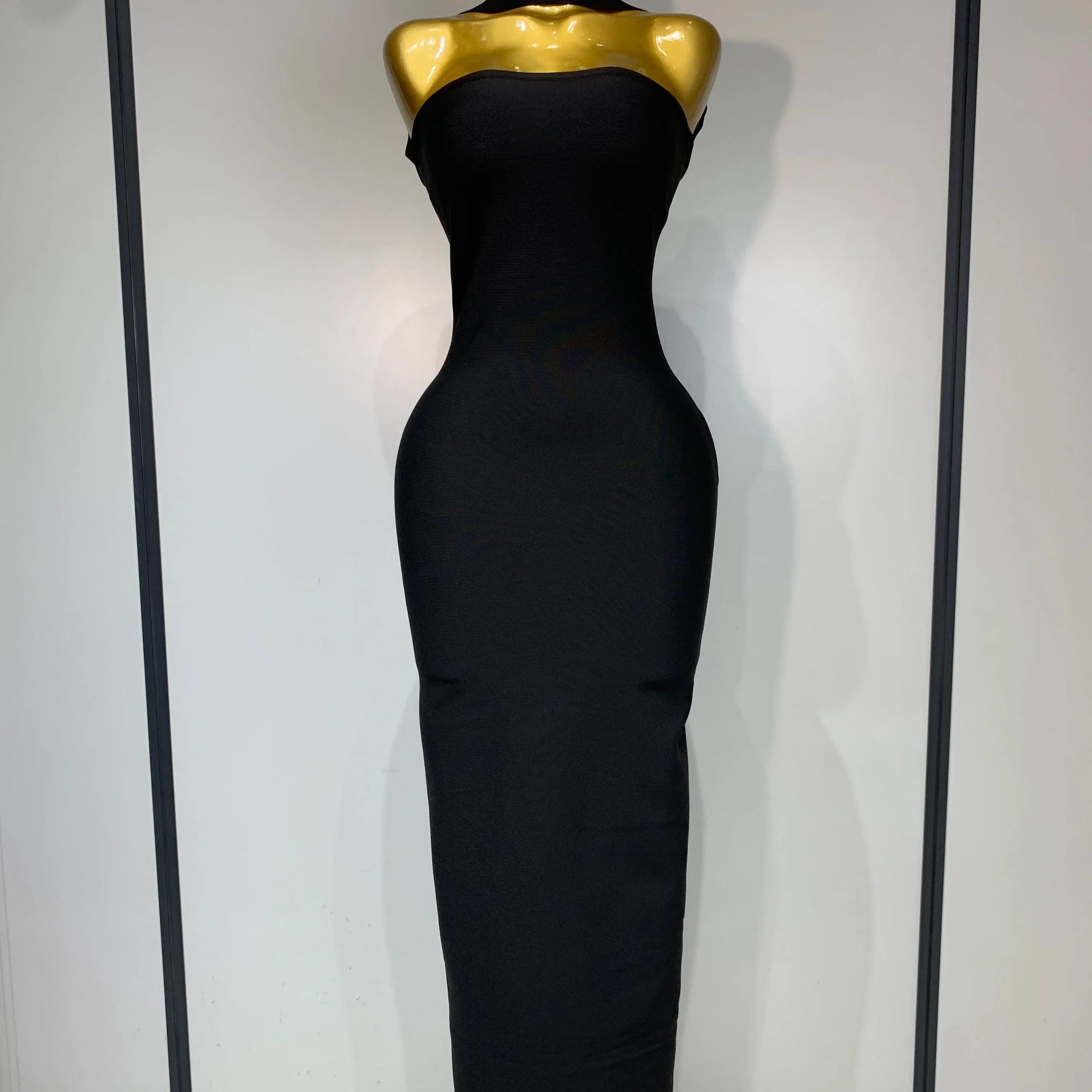 Women Sexy Backless Bodycon Bandage Dress Sleeveless Maxi Long Elegant Dresses Luxury Birthday Dress Club Party Outfit black