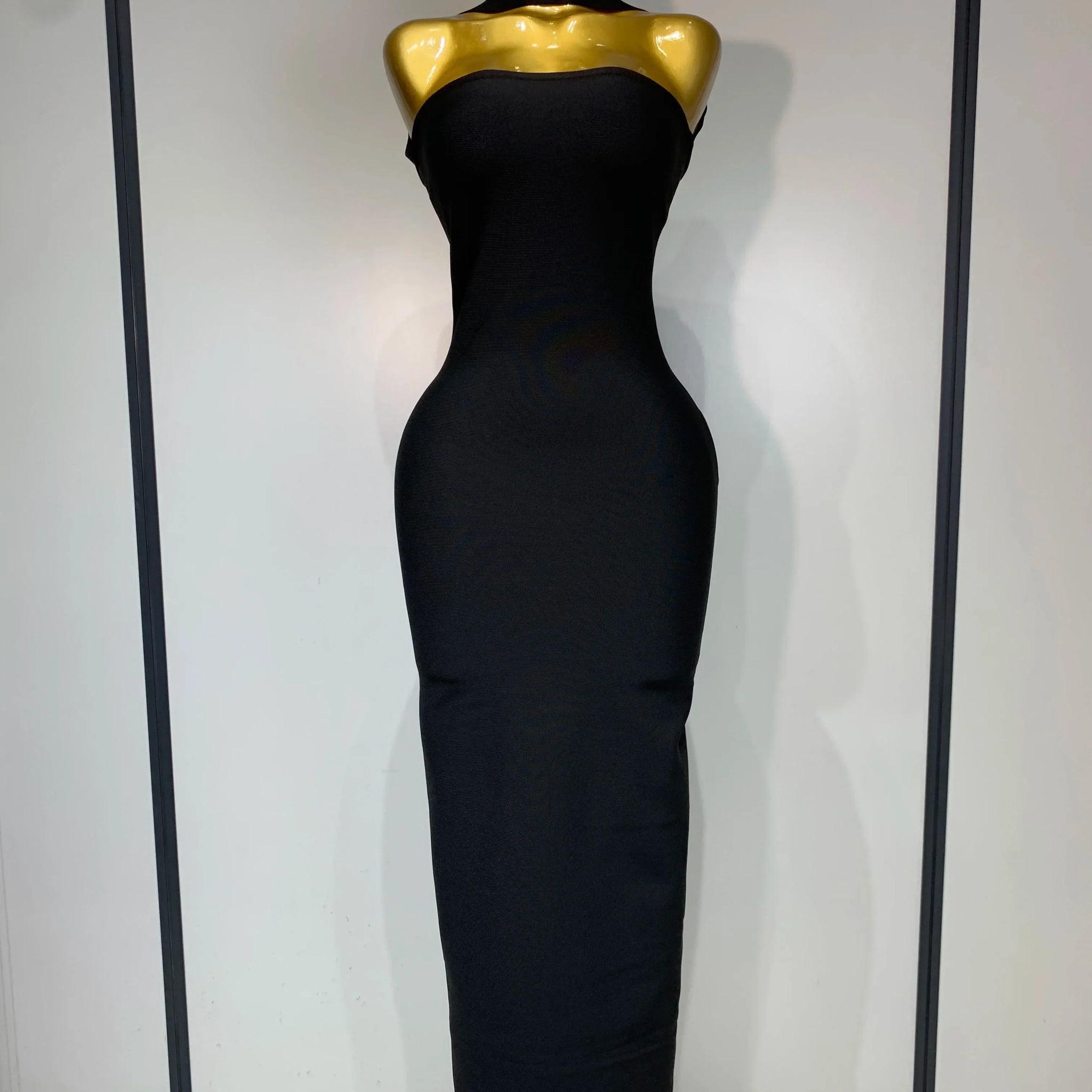 Women Sexy Backless Bodycon Bandage Dress Sleeveless Maxi Long Elegant Dresses Luxury Birthday Dress Club Party Outfit black