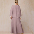 Customized Elegant A Line Chiffon Mother of Dresses O Neck Formal Evening Gowns Appliques Bridal Party vestido invitada boda