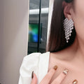 Luxury Heart CZ Zircon Bridal Earrings Cubic Zirconia Drop Wedding Earring For Brides Accessories Women Birthday Gift Jewelry