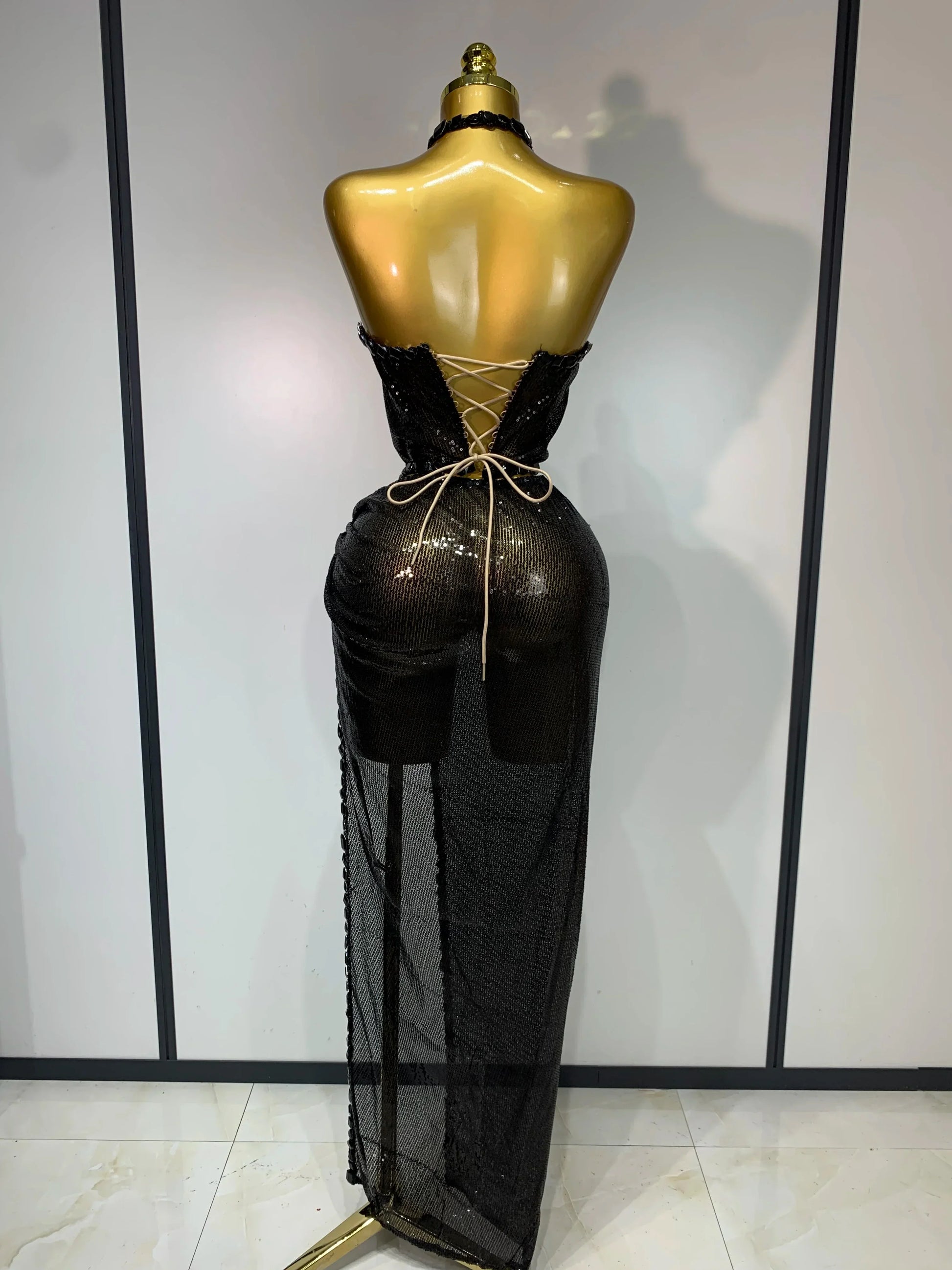 Sexy Shiny Diamond Two Piece Set Women Evening Celebrate Festival Luxury Birthday Party Nightclub Singer Stage costume