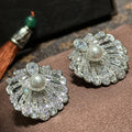 Pearl AAA Zircon Bridal Earrings CZ Cubic Zirconia Wedding Earring For Brides Accessories Women Party Dinner Dress Jewelry a Clear