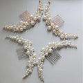 Pearl Beads Hair Comb Pin Clip For Brides Party Dinner Dress Long Hairpins Head Piece Wedding Accessories Bridal Hair Jewelry