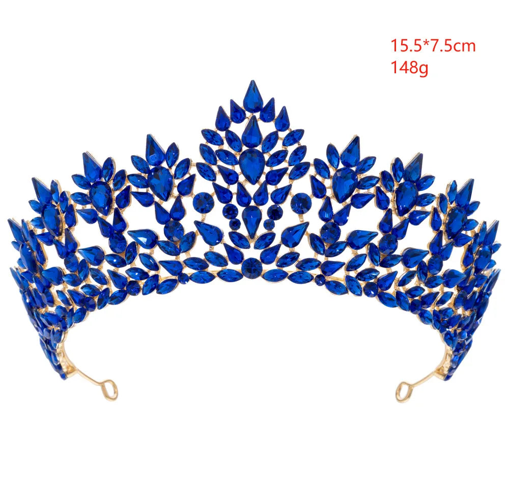 Princess Queen Crowns For Women Baroque Crystal Bridal Tiara Crown For Wedding Bride Headdress Party Prom Hair Jewelry Headpiece