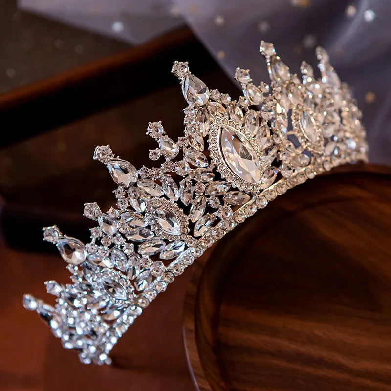 Bridal Hair Jewelry Rhinestones Headband Headpiece Bride Women Girl Crystal Princess Queen Tiaras and Crowns Wedding Accessories