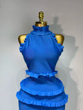 Women Sexy Backless Ruffles Bodycon Bandage Mermaid Dress Celebrate Evening Party Luxury Birthday Wedding Guest Dress