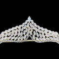 Cubic Zirconia Tiaras and Crowns Zircon Headband For Brides Women Prom Pageant Headpiece Wedding Accessories Bridal Hair Jewelry