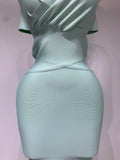 High Quality Women Bodycon Sexy Off The Shoulder Bandage Dress Club Dress Midi Celebrity Elegant Party Luxury Birthday Dress