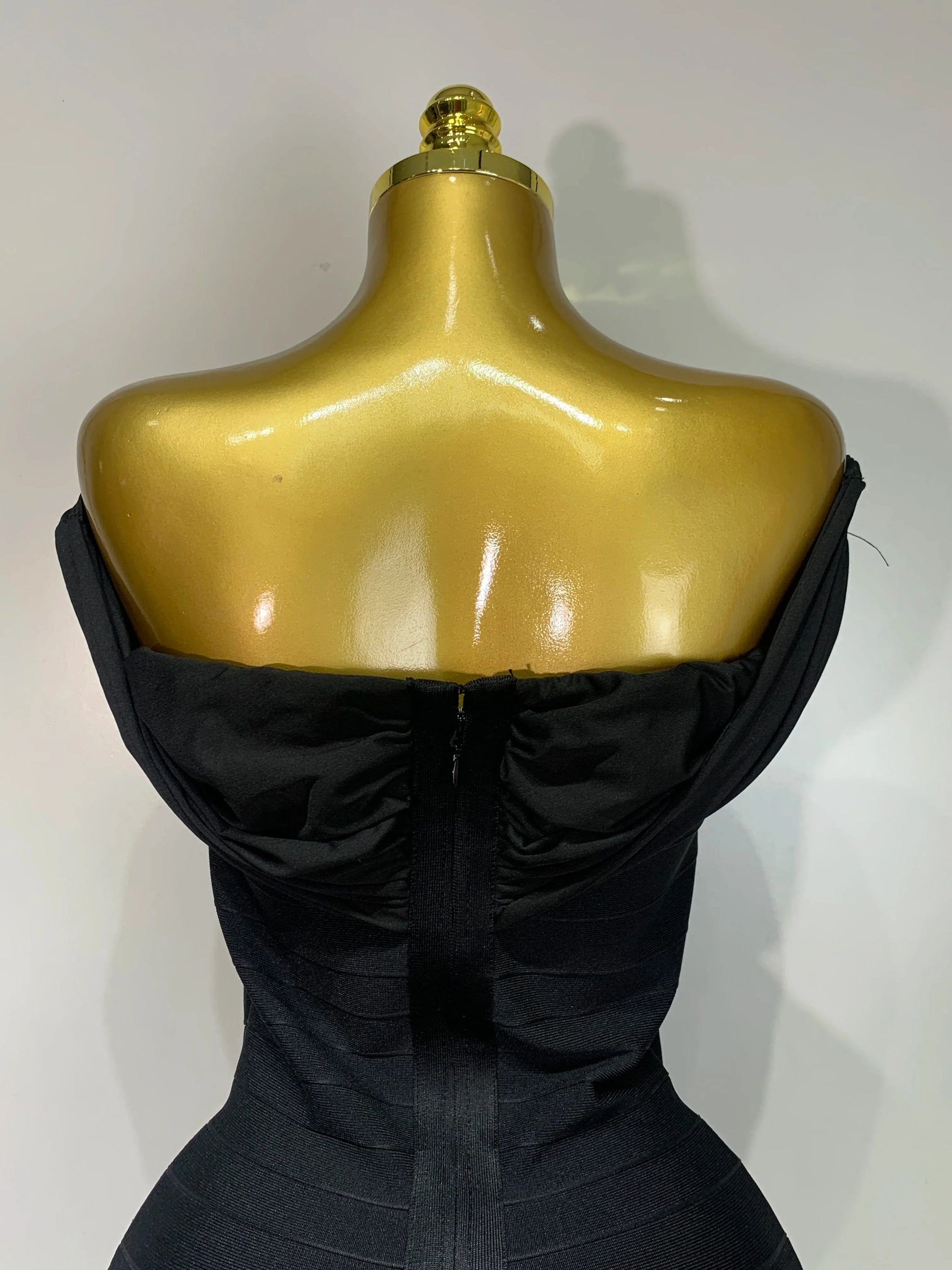 Fashion Sexy Strapless Black Off-shoulder Mini Bodycon Bandade Dress Celebrity Cocktail Party Luxury Birthday Club Dresses