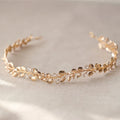 Wedding Hair Accessories Vintage Gold Color Headband Hairband Leaf Headpiece Headwear Bride Bridesmaids Headdress Bridal Jewelry 1