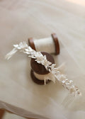 Wedding Accessories Long Hair Comb Pin Porcelain Flower Hairpins For Brides Women Leaf Headband Headpieces Bridal Jewelry