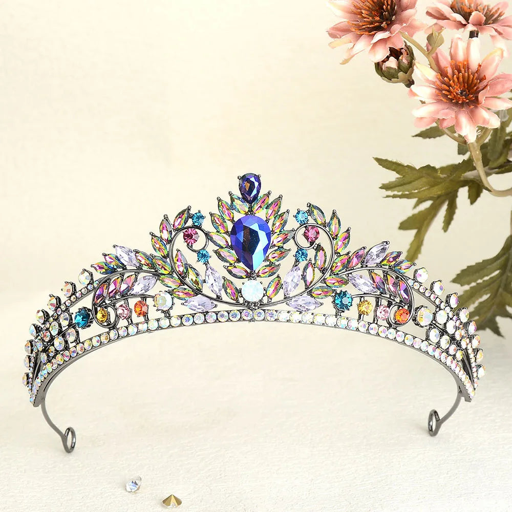 Princess Crowns For Women Girl Rhinestone Queen Bridal Tiara Crown For Wedding Bride Headdress Party Prom Hair Jewelry Diadem