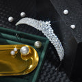 CZ Cubic Zirconia Tiaras and Crowns Headband For Brides Women Prom Pageant Headpiece Wedding Accessories Bridal Hair Jewelry b