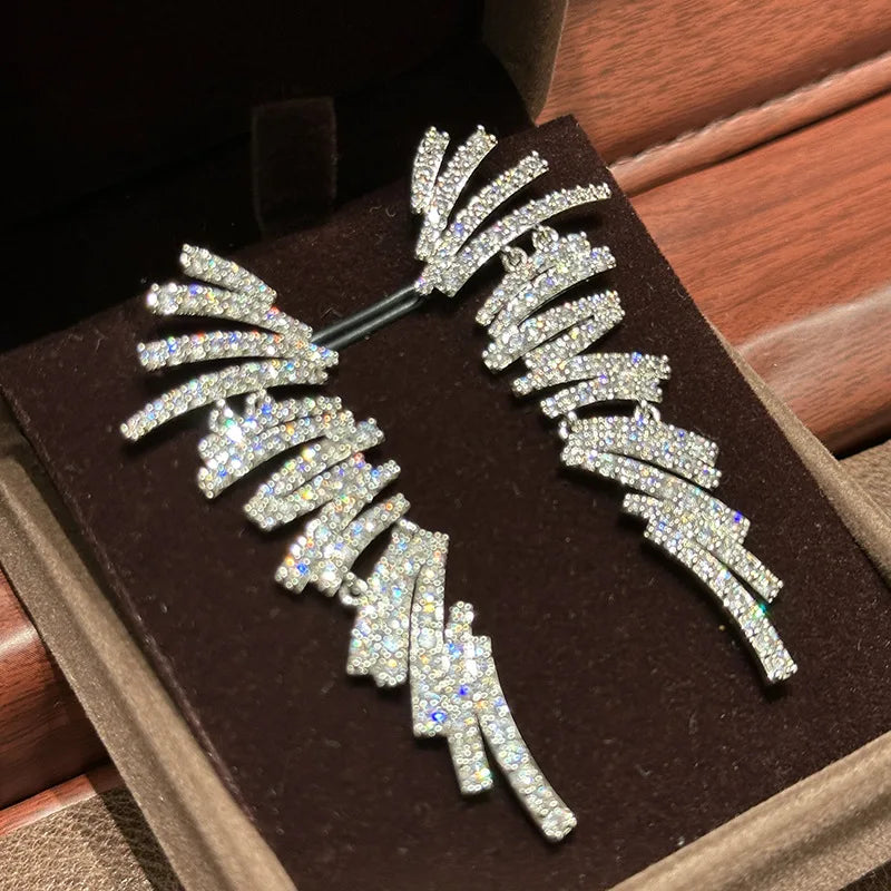 Luxury AAA Zircon Bridal Earrings Long Cubic Zirconia Wedding Earring For Women Brides Accessories Birthday Gifts Jewelry a