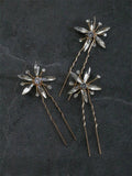 Wedding Accessories Crystal Rhinestones Hair Pins Clips Gold Color Head Pieces For Brides Bridesmaids Hairpins Bridal Jewelry a