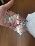 Wedding Accessories Silver Color Hair Comb Butterfly Hairpins Bride Women Pearl Rhinestones Head Pieces Headdress Bridal Jewelry