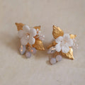 Porcelain Flower Hair Comb Pin Clip Leaf Head Piece For Brides Bridesmaids Crystal Hairpins Wedding Accessories Bridal Jewelry f