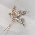 Flower Hair Clip Pin Vintage Gold Silver Color Head Piece Brides Women Opal Crystal Hairpin Wedding Accessories Bridal Jewelry 1pc gold color