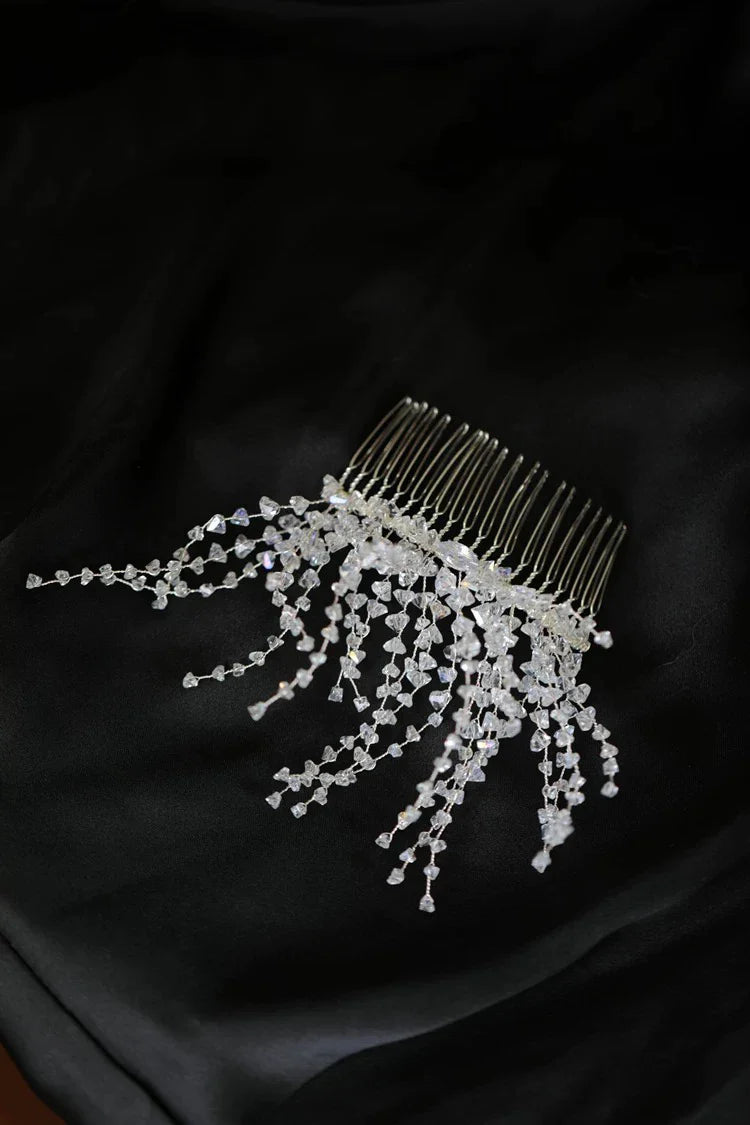 Wedding Accessories Crystal Rhinestones Hairpin Silver Color Hair Comb Pin For Bride Bridesmaids Women Head Piece Bridal Jewelry a