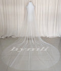 Cathedral Bridal Veil Cut Edge Veil Scatter Crystal Veil Chapel Wedding Accessories