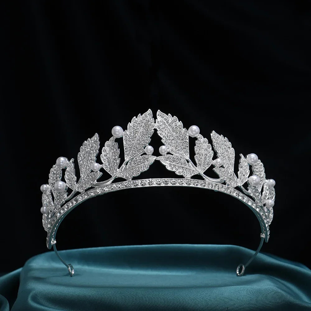 Princess Crowns For Women Girl Rhinestone Queen Bridal Tiara Crown For Wedding Bride Headdress Party Prom Hair Jewelry Diadem sliver