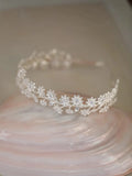 Flower Headband Hairband Silver Color Headpiece Bride Women Zircon Headwear Headdress Bridal Hair Jewelry Wedding Accessories