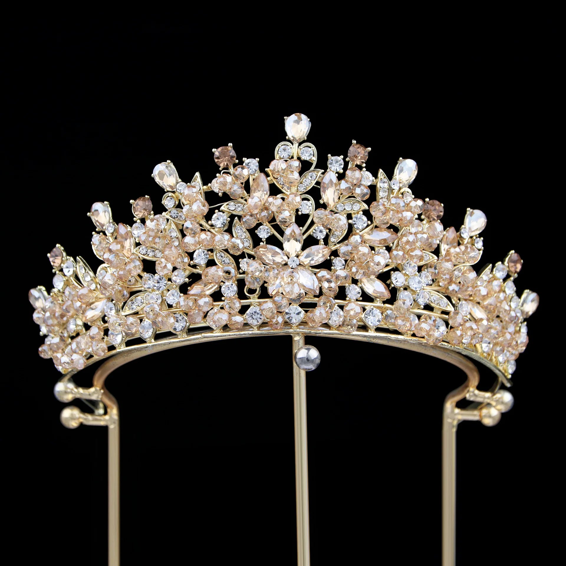 Crystal Crowns For Queen Princess Bridal Tiara Crown For Wedding Bride Hair Accessories Pageant Women Diadem Wedding Headdress as picture 1