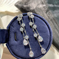 Luxury Zircon Wedding Earrings Cubic Zirconia Bridal Water Drop Earring For Bride Accessories Women Evening Party Dress Jewelry a