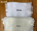 Leaf Lace Wedding veil Fingertip Length Bridal Veil in White , Ivory