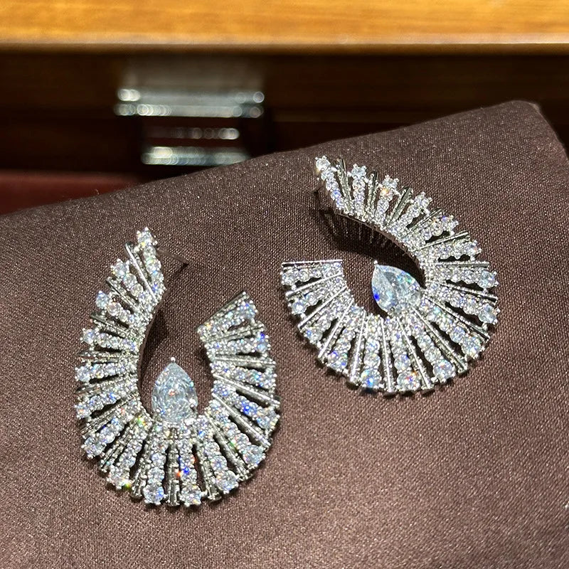 Luxury CZ AAA Zircon Bridal Earrings Cubic Zirconia Wedding Earring For Women Bride Accessories Birthday Gifts Jewelry