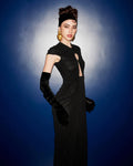 Black Color Women Sexy Sleeveless O-Neck Bodycon Long Dress Keyholes Celebrate Fashion Celebrity Evening Party Red Carpet Dress
