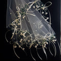 Short Wedding Veils Flower Pearl Bridal Veil For Evening Party Dress Women Girl Hair Accessories Brides Jewelry