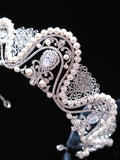 Bridal Hair Jewelry Big Large Tiaras and Crowns Crystal Pearl Diadem For Bride Women Princess Queen Headband Wedding Accessories